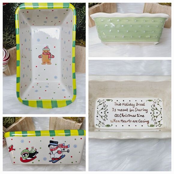 Set of 2 Oven Tara & Grasslands Mini Cake Loaf Baking Dish Christmas Lot Vintage - Picture 1 of 16